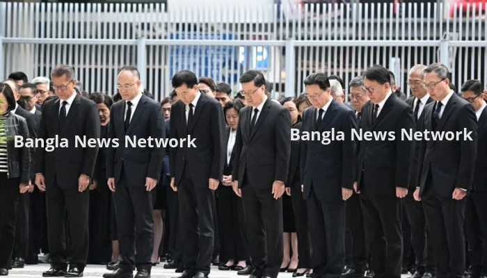 হংকংয়ের ভয়াবহ অগ্নিকাণ্ডের জেরে ৩ দিনের রাষ্ট্রীয় শোক পালন শুরু