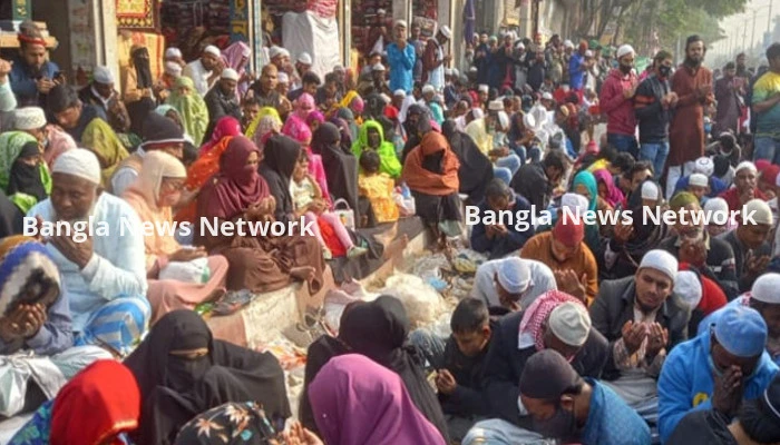 আ‌খেরি মোনাজাত দিয়ে শেষ হলো প্রথম পর্বের ইজতেমা