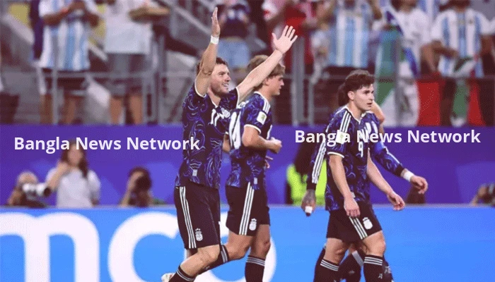 জোড়া গোলে এগিয়ে থেকে বিরতিতে আর্জেন্টিনা