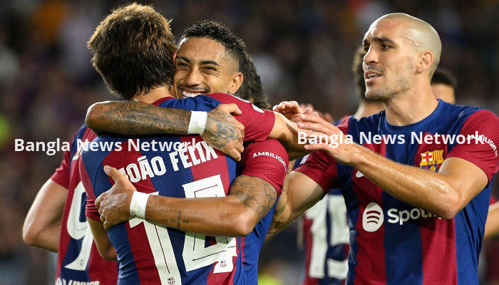 গোলবন্যায় চ্যাম্পিয়নস লিগ অভিযান শুরু বার্সেলোনার