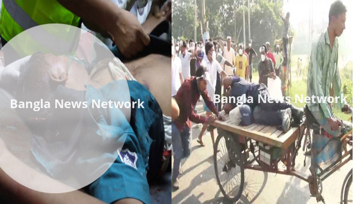 বিএনপি-আওয়ামী লীগের সংঘর্ষে দুই পুলিশকে কুপিয়ে জখম