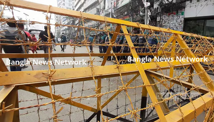 কড়া ব্যারিকেডে বিএনপির কার্যালয়