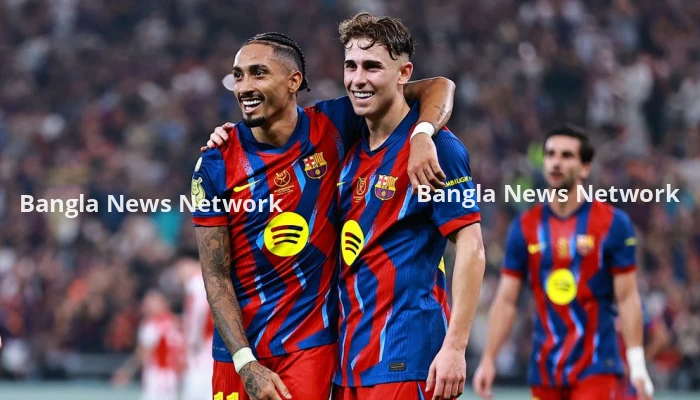 গোল উৎসব করে সুপার কাপের ফাইনালে বার্সেলোনা