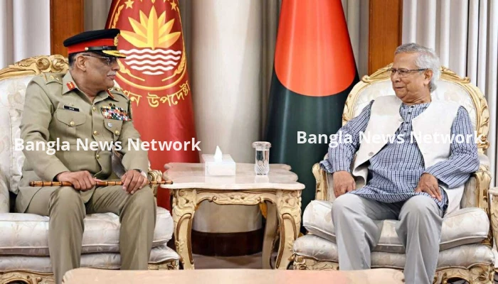 প্রধান উপদেষ্টার সঙ্গে পাকিস্তানের সিজেসিসি'র চেয়ারম্যানের সাক্ষাৎ