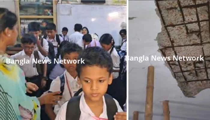 দেওভোগে ঝুঁকিপূর্ণ ভবনে চলছে শিক্ষাকার্যক্রম, নিরাপত্তাহীনতায় শিক্ষার্থী-অভিভাবক
