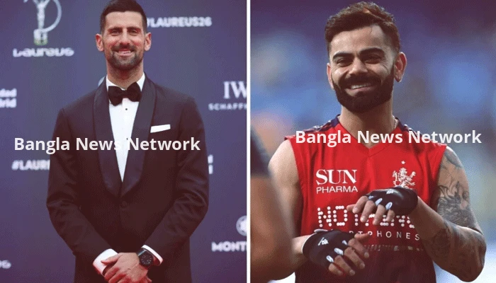 কোহলির কারণেই ক্রিকেট অনুসরণ করেন জোকোভিচ