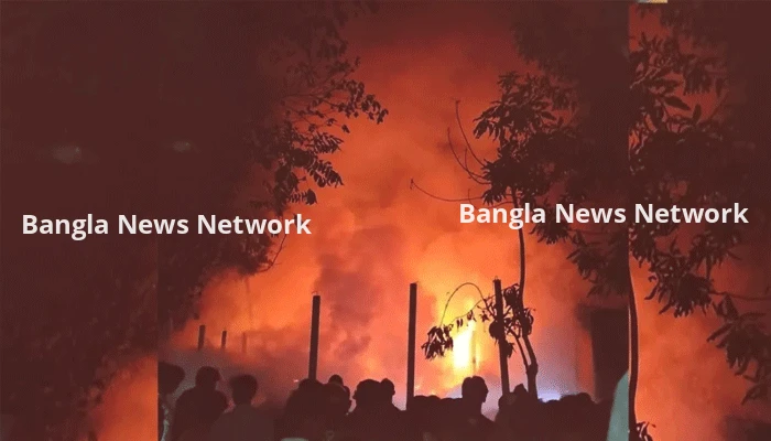 কিশোরগঞ্জে তুলার গুদামে ভয়াবহ আগুন