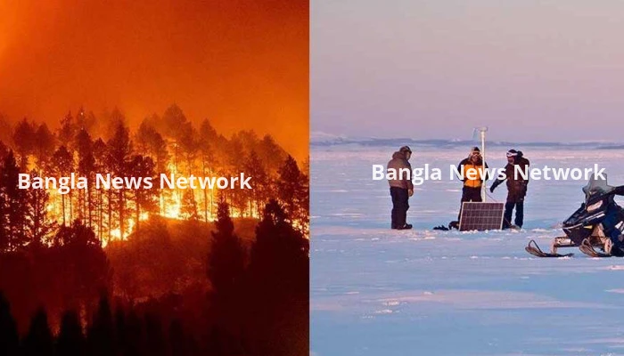 দাবানল-তুষারঝড়: দুই প্রাকৃতিক দুর্যোগে বিপর্যস্ত যুক্তরাষ্ট্র