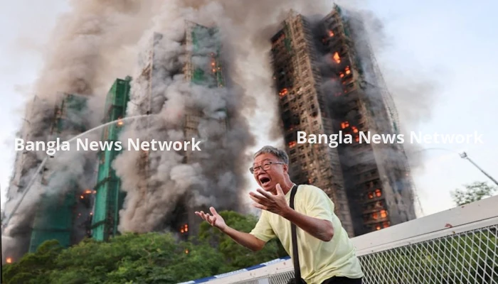 হংকংয়ে বহুতল ভবনে ভয়াবহ আগুন, নিহত ৪