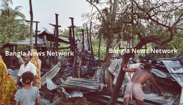 নেশার টাকা না পেয়ে নিজের ঘরে আগুন