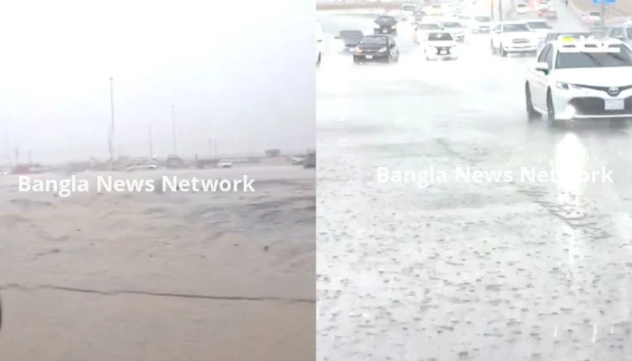 সৌদি আরবের জেদ্দায় ভারি বৃষ্টি ও বজ্রপাত