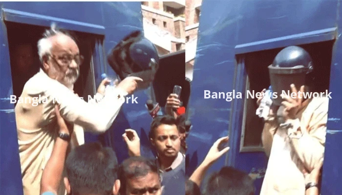 ‘আমি আওয়ামী লীগের না, আমি হেলমেট পরব না’, প্রিজন ভ্যান থেকে আখতারুজ্জামান
