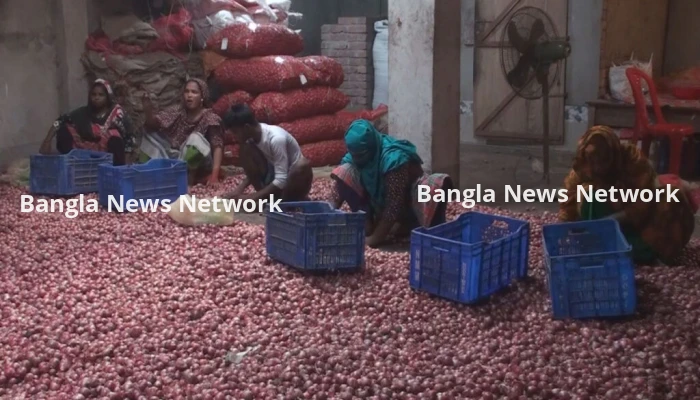 ভোমরা বন্দরে ৩ দিনে দুই হাজার টন পেঁয়াজ আমদানি, কেজিতে দাম কমলো ৫ টাকা