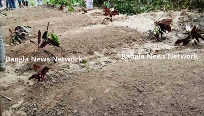 পাশাপাশি কবরে স্ত্রী ও তিন সন্তানকে নিয়ে চিরঘুমে প্রবাসী মোবারক