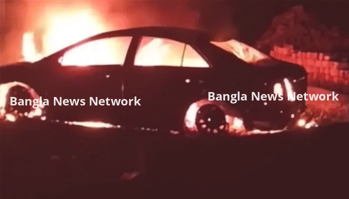ফরিদপুরে মাদক কারবারী সন্দেহে গণপিটুনি ও প্রাইভেটকারে আগুন