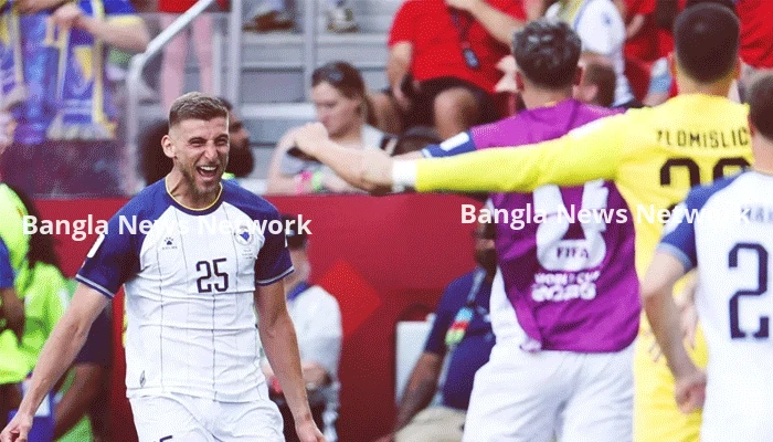 স্বাগতিক দর্শকদের স্তব্ধ করলেন লুকিচ, এগিয়ে বসনিয়া