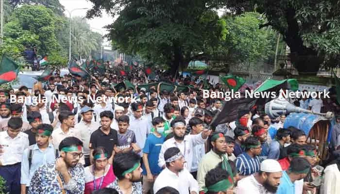 শহীদি মার্চে লাখো ছাত্র-জনতার ঢল