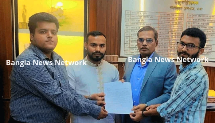 আন্তঃনগর ট্রেনের সময়সূচি পরিবর্তনের দাবিতে স্মারকলিপি
