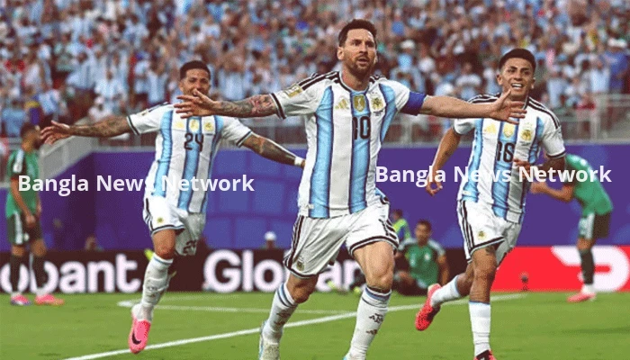 ডি বক্সের বাইরে থেকে মেসির দুর্দান্ত গোল, এগিয়ে আর্জেন্টিনা