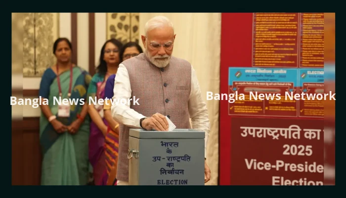 ভারতের উপরাষ্ট্রপতি নির্বাচনে প্রথম ভোট দিলেন মোদি