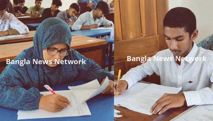 একসঙ্গে এসএসসি পরীক্ষা দিচ্ছেন মা-ছেলে