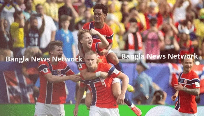হালান্ডের জোড়া গোলে ব্রাজিলকে বিদায় করলো নরওয়ে