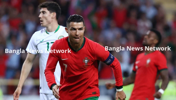 রোনাল্ডার জোড়া গোলে শেষ প্রস্তুতি ম্যাচে পর্তুগালের জয়