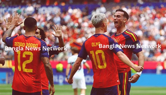 শেষ মুহূর্তের গোলে বেলজিয়ামকে বিদায় করে সেমিফাইনালে স্পেন