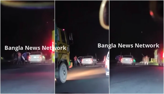 মহাসড়কে গাড়ি থামিয়ে দুর্ধর্ষ ডাকাতি, ভিডিও ভাইরাল