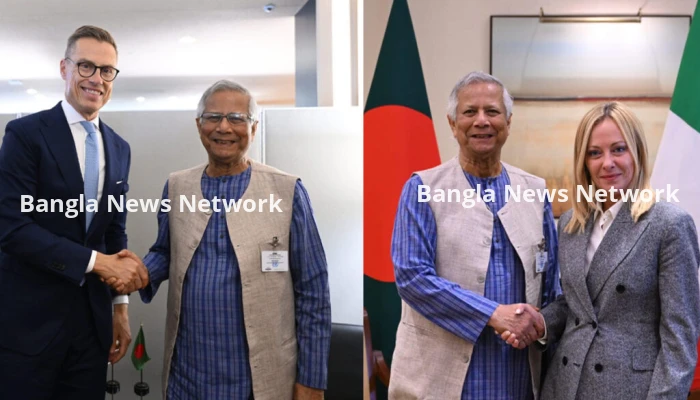 ফিনল্যান্ডের প্রেসিডেন্ট ও ইতালির প্রধানমন্ত্রীর সঙ্গে প্রধান উপদেষ্টার বৈঠক