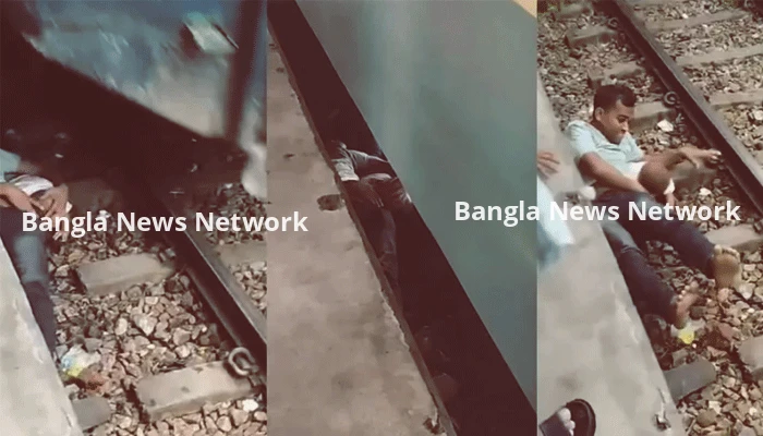 বাবার বুকই হলো সন্তানের বর্ম, ট্রেনের নিচে ঝাঁপিয়ে পড়ে ২ বছরের শিশুকে বাঁচালেন বাবা