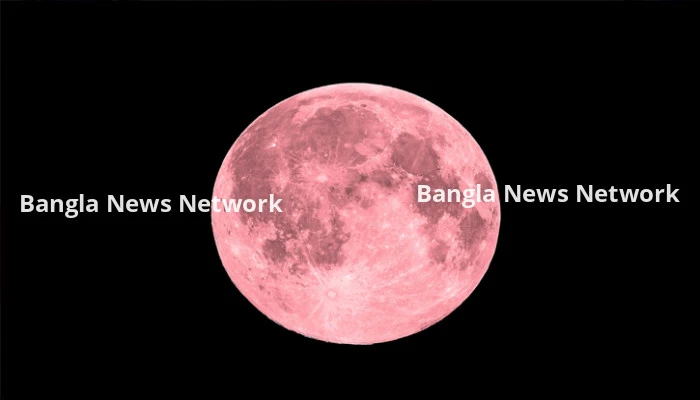 আজ রাতে দেখা মিলবে গোলাপী চাঁদের