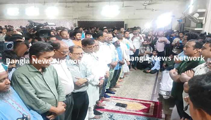 ছাত্রদল নেতা সাম্যের প্রথম জানাজা সম্পন্ন
