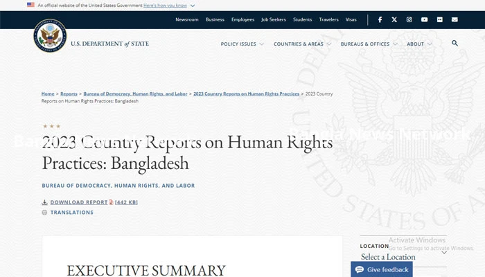 বাংলাদেশের মানবাধিকার পরিস্থিতির কড়া সমালোচনা করেছে যুক্তরাষ্ট্র