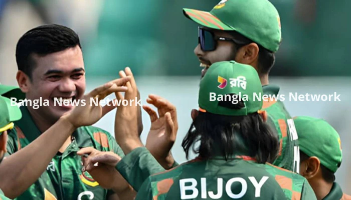 তাসকিনের জোড়া আঘাতে দারুণ শুরু টাইগারদের