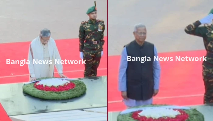 শহীদ বুদ্ধিজীবী স্মৃতিসৌধে রাষ্ট্রপতি ও প্রধান উপদেষ্টার শ্রদ্ধা