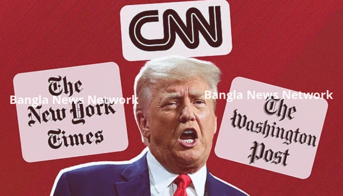 যুদ্ধে নিজেদের সাফল্য তুলে ধরছে না, মার্কিন গণমাধ্যমের ওপর ক্ষুব্ধ ট্রাম্প