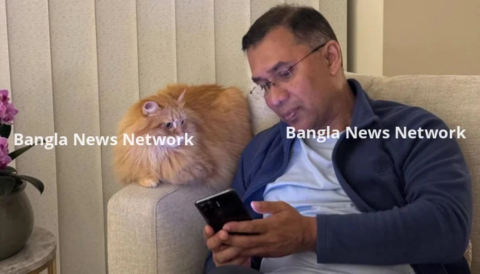 পোষা বিড়ালকে মোবাইলে কী দেখালেন তারেক রহমান?
